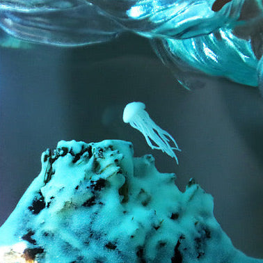 Wave Surfing Shark Resin Lamp