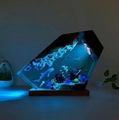 Glowing Halo Seabed Resin Table Lamp