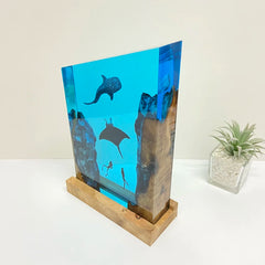 Rectangle Sea Life Underwater Resin Table Light