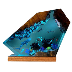 Glowing Halo Seabed Resin Table Lamp