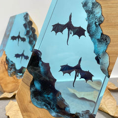 Dragons From The Depth Resin Table Lamp