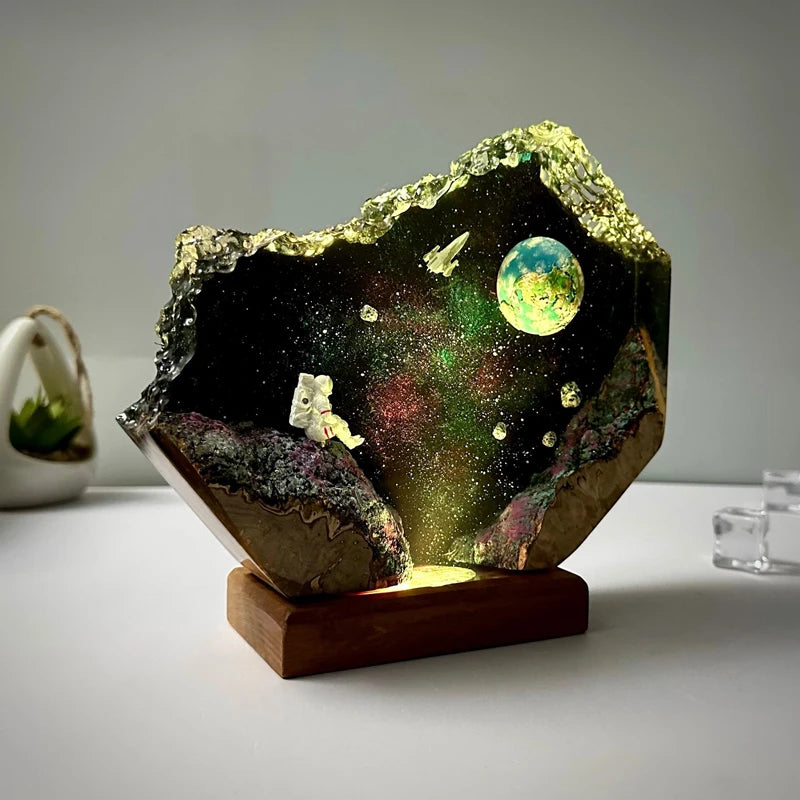 Floating in Space Resin Table Lamp