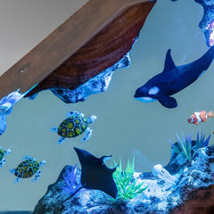 Orca Seabed Resin Table Lamp