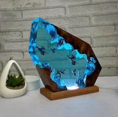 Dragons Fiery Resin Table Lamp