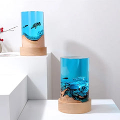 Turtle/Shark Resin Cylinder Lamp