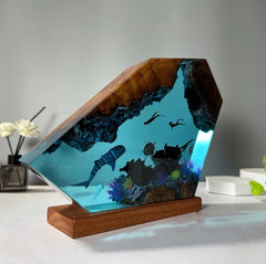 Glowing Halo Seabed Resin Table Lamp