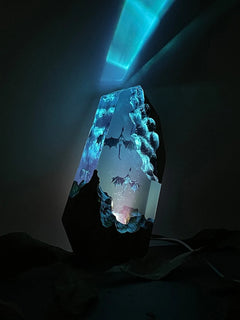 Dragons From The Depth Resin Table Lamp