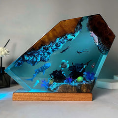 Glowing Halo Seabed Resin Table Lamp