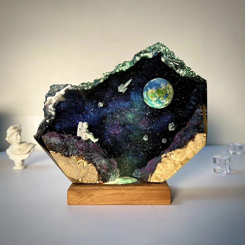 Floating in Space Resin Table Lamp