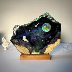 Floating in Space Resin Table Lamp