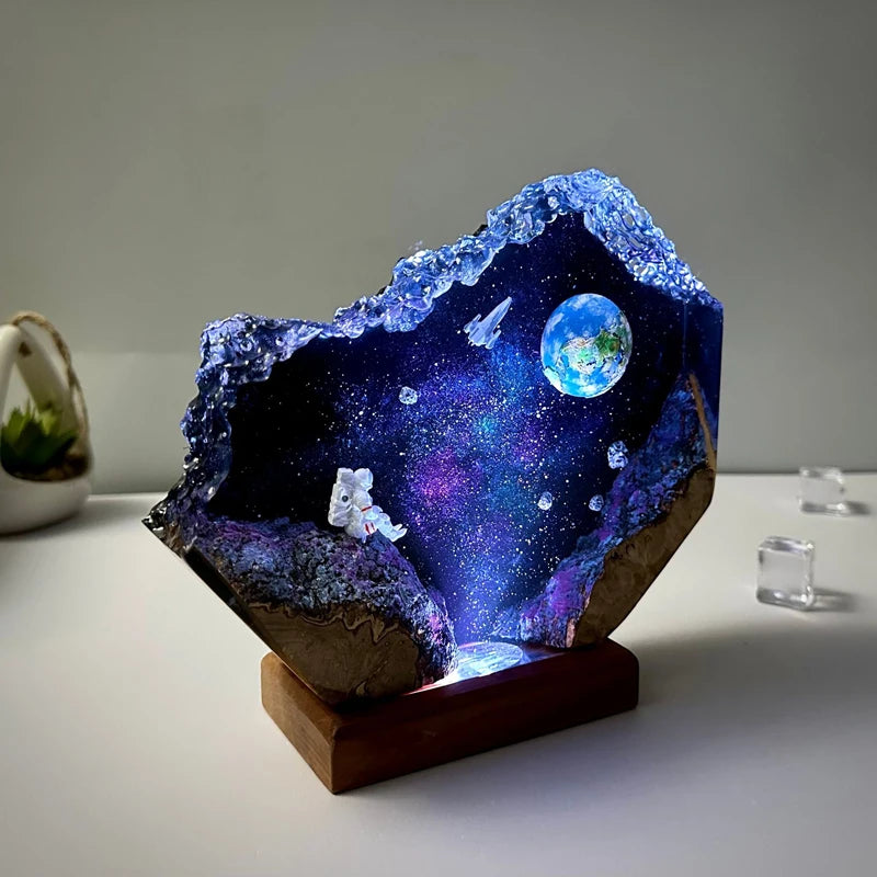 Floating in Space Resin Table Lamp