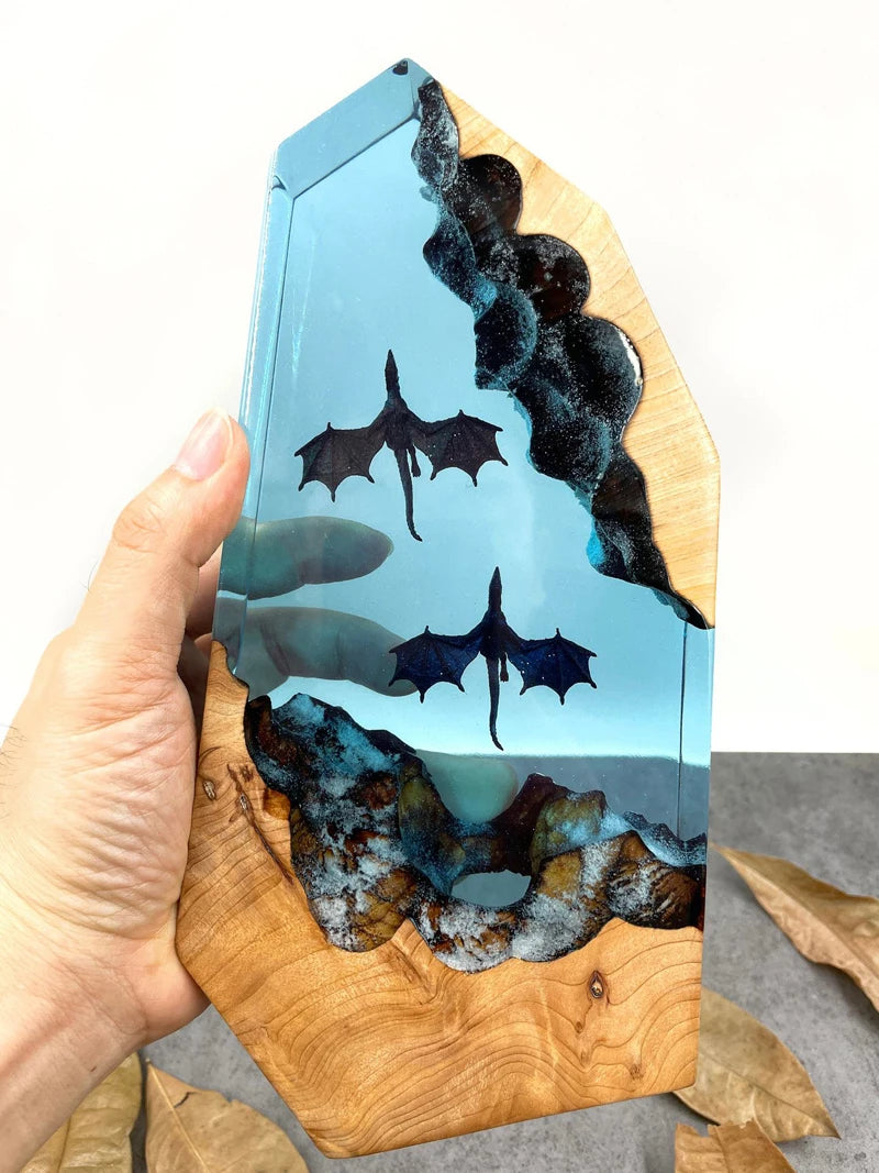 Dragons From The Depth Resin Table Lamp