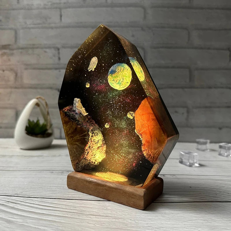 Moonrocks Resin Table Lamp