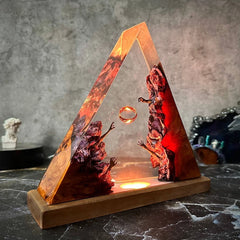 The One Ring Triangular Resin Table Lamp
