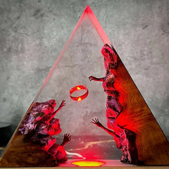 The One Ring Triangular Resin Table Lamp