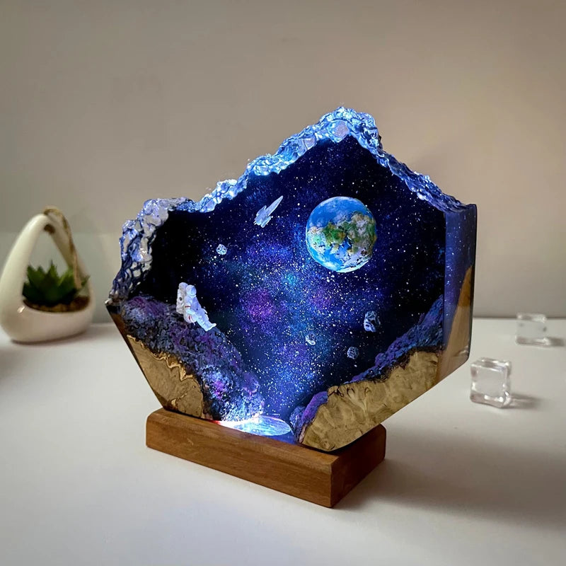 Floating in Space Resin Table Lamp