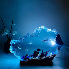 Mermaid Resin Night Light Little Mermaid & Human