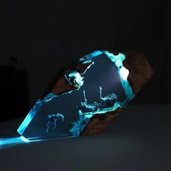 Octopus and Ship Underwater Resin Table Light