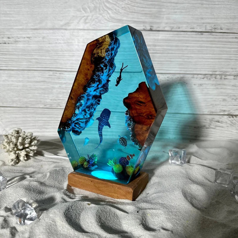 Mariana Trench Resin Table Lamp