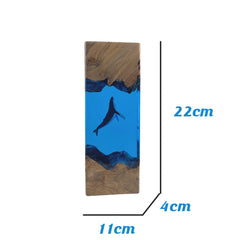 Triangle Whale and Divers Underwater Resin Table Light
