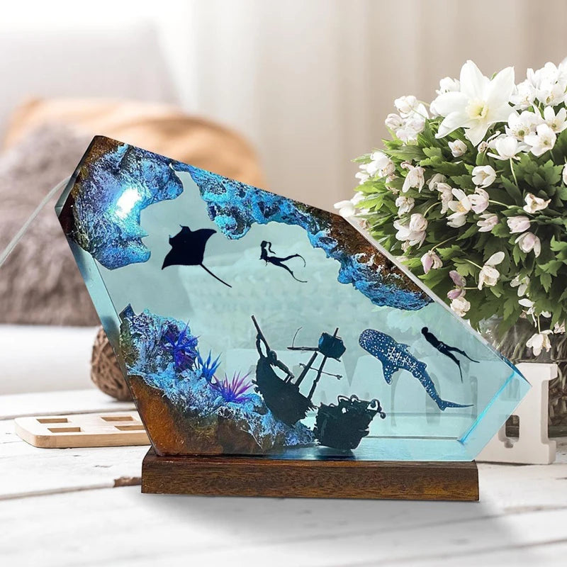 Beatufiul Seabed Resin Table Lamp