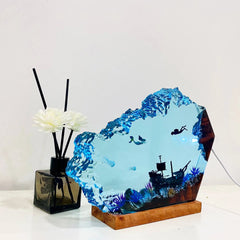 Mermaid Resin Night Light Little Mermaid & Human