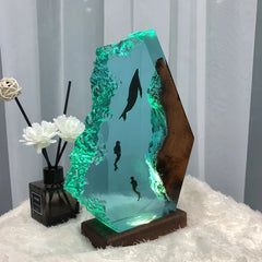 Swimming Up Resin Table Lamp
