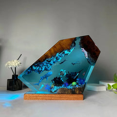 Glowing Halo Seabed Resin Table Lamp