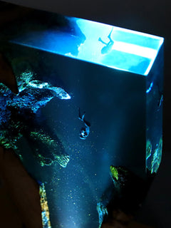 Deep Sea Diving Underwater Resin Table Light