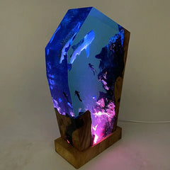 Large Whale Shark Resin Table Lamp