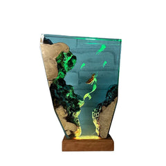 Turtles and Jellyfish Underwater Resin Table Light