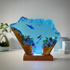 Bright Seabed Resin Table Lamp