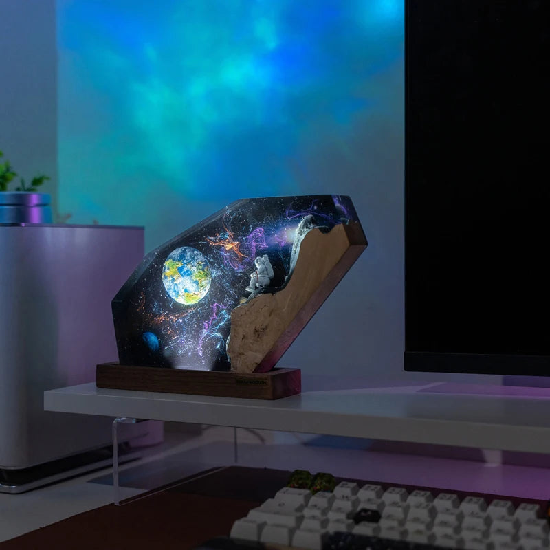 Space Galaxy Resin Table Lamp