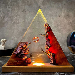 The One Ring Triangular Resin Table Lamp